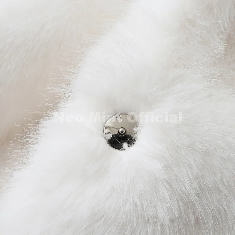 Neo Mint Chic Street Hot Girls 2025 Winter Pure White Faux Fur Jacket Women Fuzzy Lapel Collar Fox Fur Coat Thick Warm Outerwear