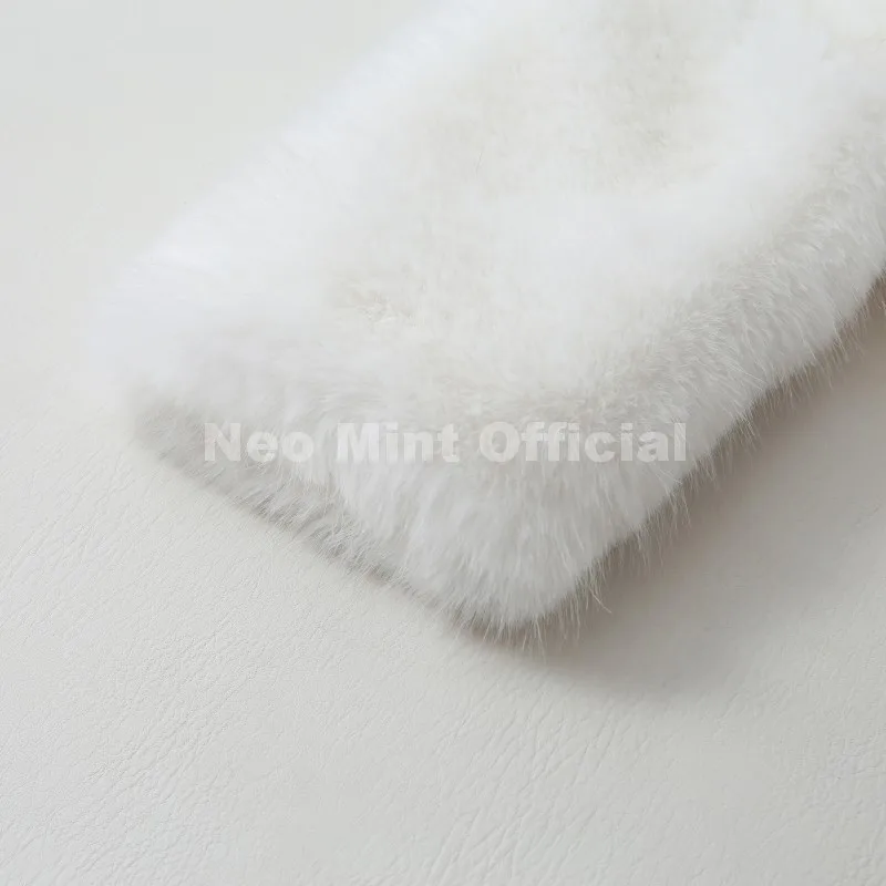 Neo Mint Chic Street Hot Girls 2025 Winter Pure White Faux Fur Jacket Women Fuzzy Lapel Collar Fox Fur Coat Thick Warm Outerwear
