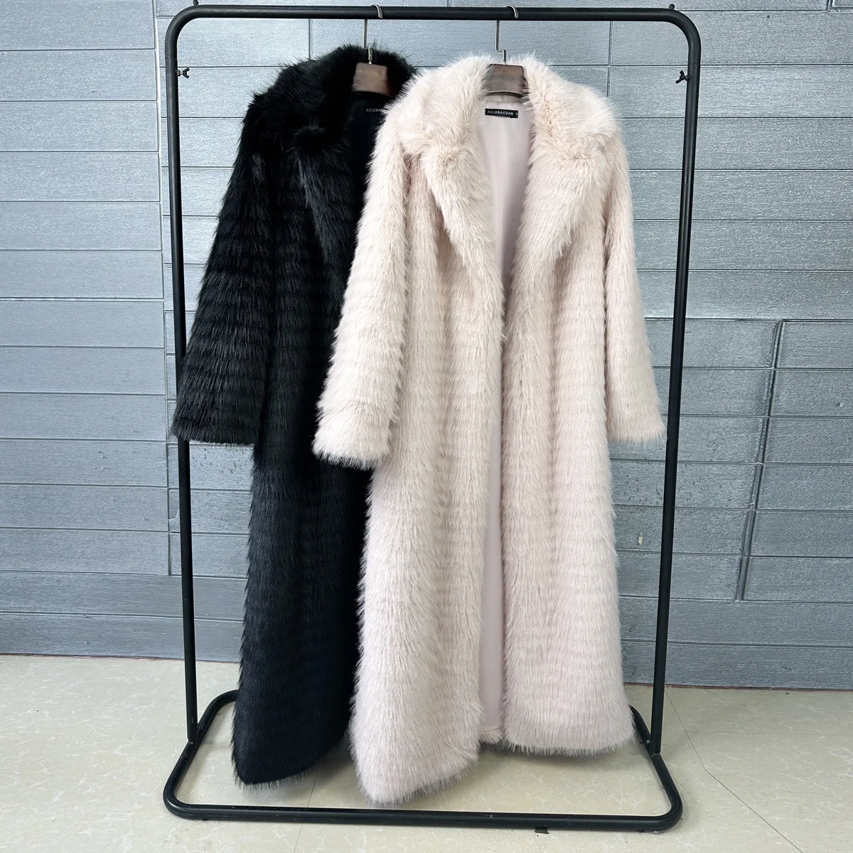Women Faux Fur Long Coats Jackets Turn Down Collar Coat Thick Warm Y2k Streetwear Jacket Elegant Casual Loose Autumn Winter