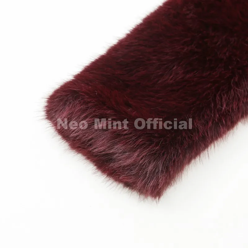 Neo Mint Ins Blogger Brand Fashion Burgundy Obsession Faux Fur Coat Women Winter 2025 Vintage Brown Fox Fur Jacket Warm Overcoat