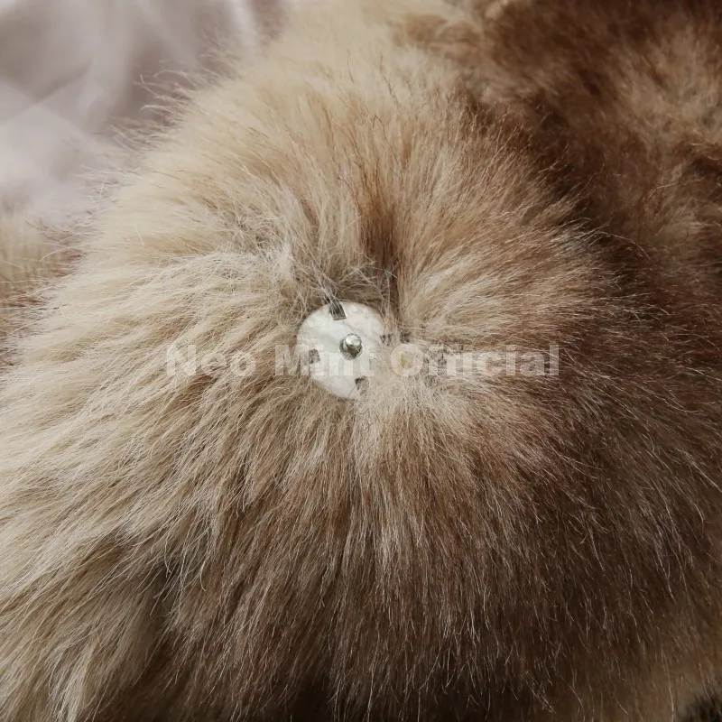 Neo Mint Vintage Luxury Fashion Hooded Faux Fur Coat Women 2025 Winter Slavic Style Girl Striped Fox Fur Jacket Long Overcoat