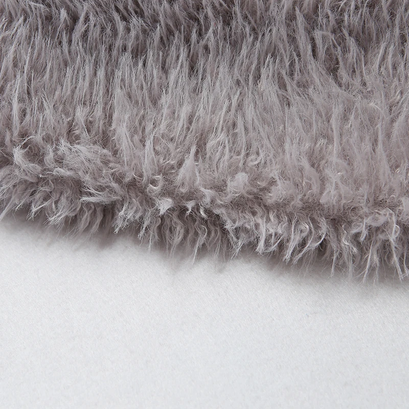 Neo Mint 2024 Winter Hot Trendy Iconic Blogger Fashion Burgundy Faux Fur Coat Women Overcoat Girls Shawl Collar Lamb Fur Jacket