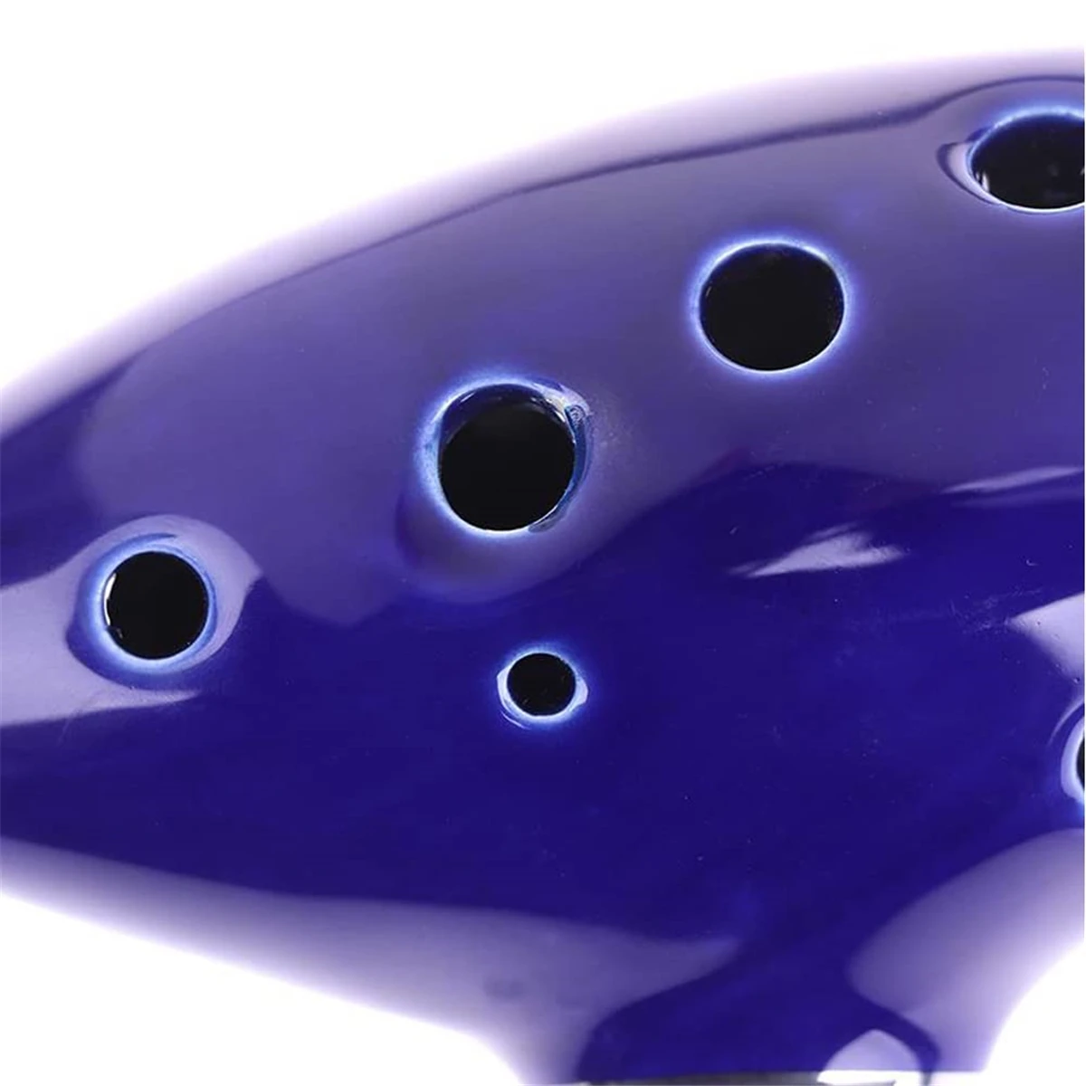 Miwayer Ocarina,12 Tones Alto C Ceramic Ocarina Musical Instrument with Song Book Neck String Neck Cord Carry Bag, Blue