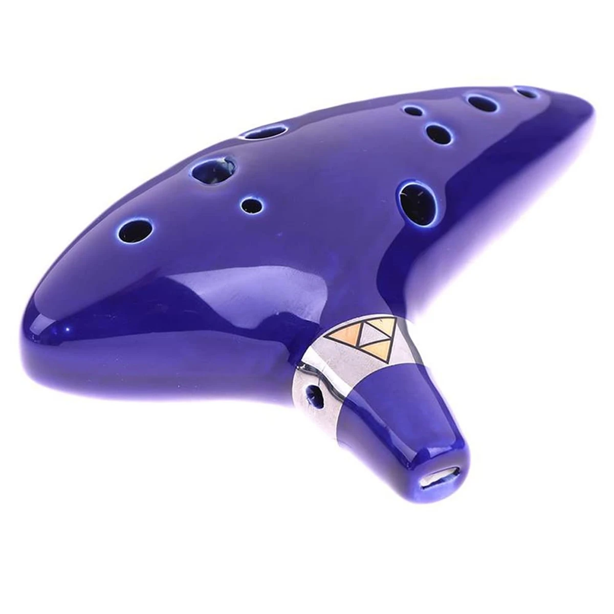 Miwayer Ocarina,12 Tones Alto C Ceramic Ocarina Musical Instrument with Song Book Neck String Neck Cord Carry Bag, Blue
