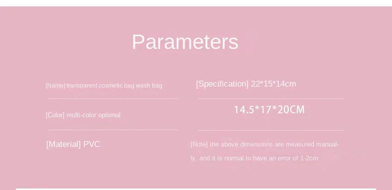 Transparent Waterproof Travel Cosmetic Bag Toiletry Makeup Zippered Storage Pouch Easy To Carry Косметичка
