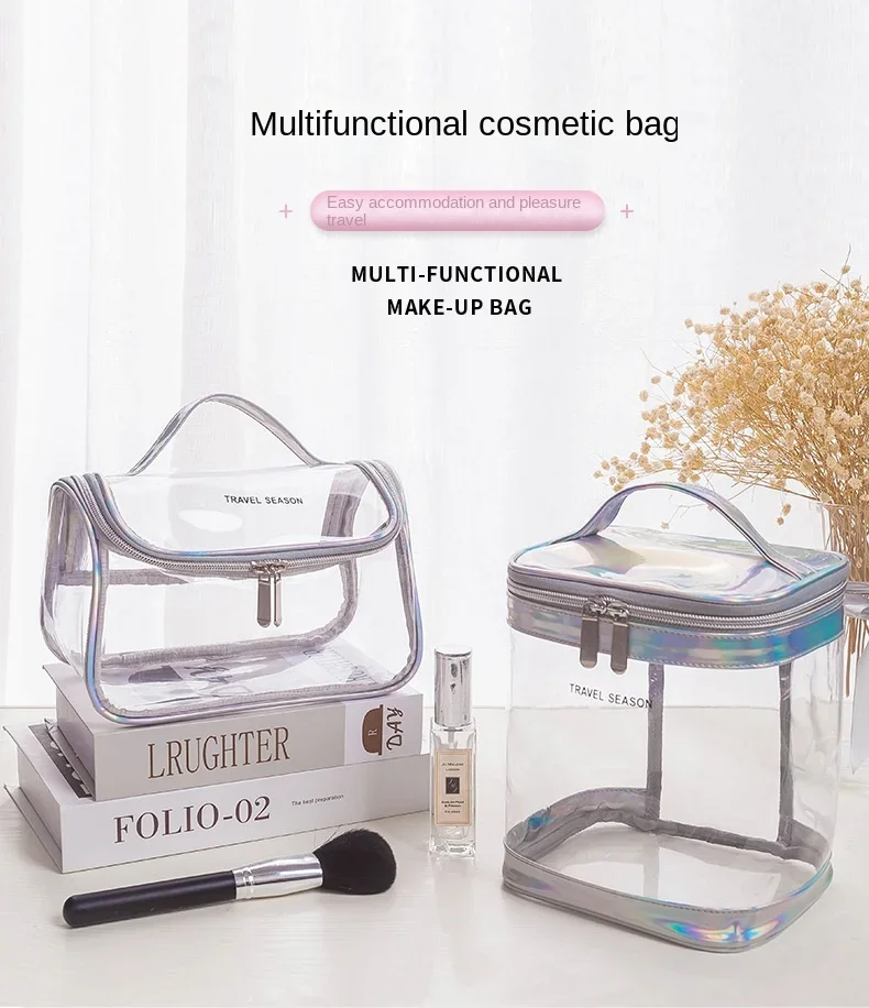 Transparent Waterproof Travel Cosmetic Bag Toiletry Makeup Zippered Storage Pouch Easy To Carry Косметичка