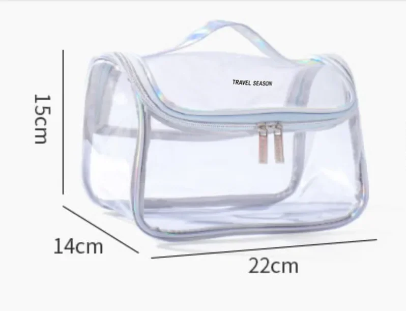 Transparent Waterproof Travel Cosmetic Bag Toiletry Makeup Zippered Storage Pouch Easy To Carry Косметичка