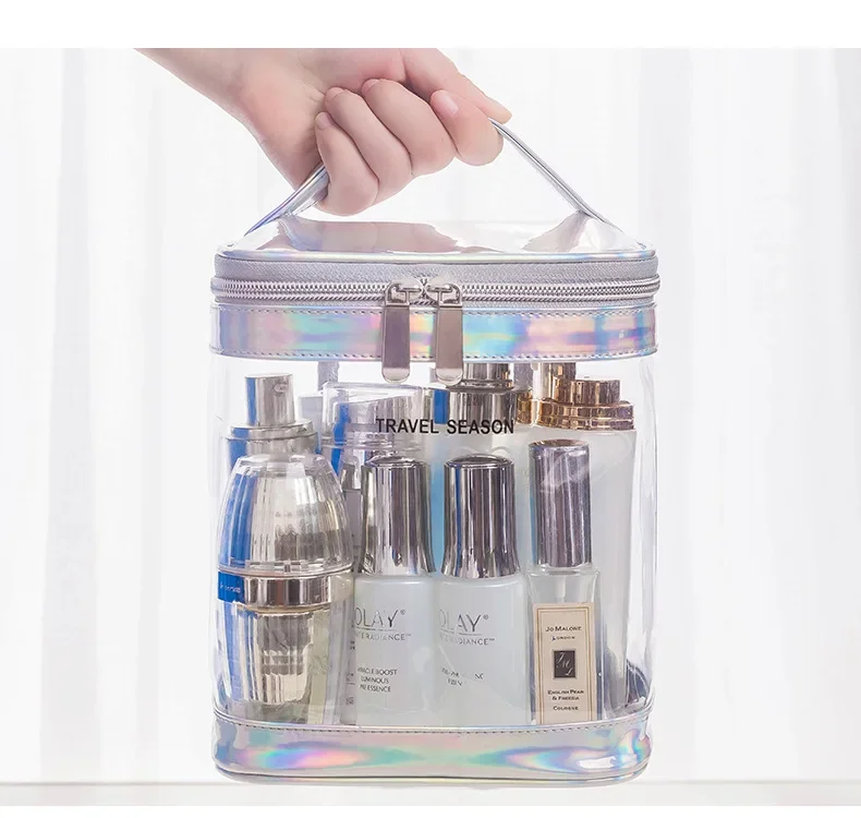 Transparent Waterproof Travel Cosmetic Bag Toiletry Makeup Zippered Storage Pouch Easy To Carry Косметичка