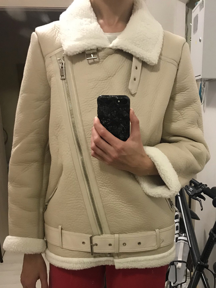 Ailegogo Winter Coats Women Thickness Faux Leather Fur Sheepskin Female Fur Leather Jacket Aviator Outwear Casaco Feminino