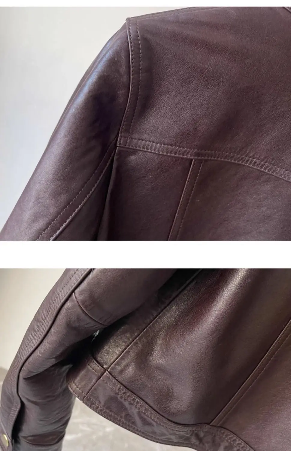 Spring Fashion New Women's High-end Leather Jacket with Stylish Design and Temperament Single Breasted Motorcycle Jacket