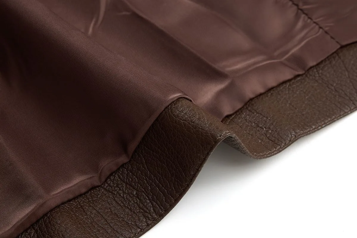 Maillard Coffee Color Design tie up Slimming Leather Jacket 2025Autumn New Loose Solid Color Outfit Korean Outerwear top Commute