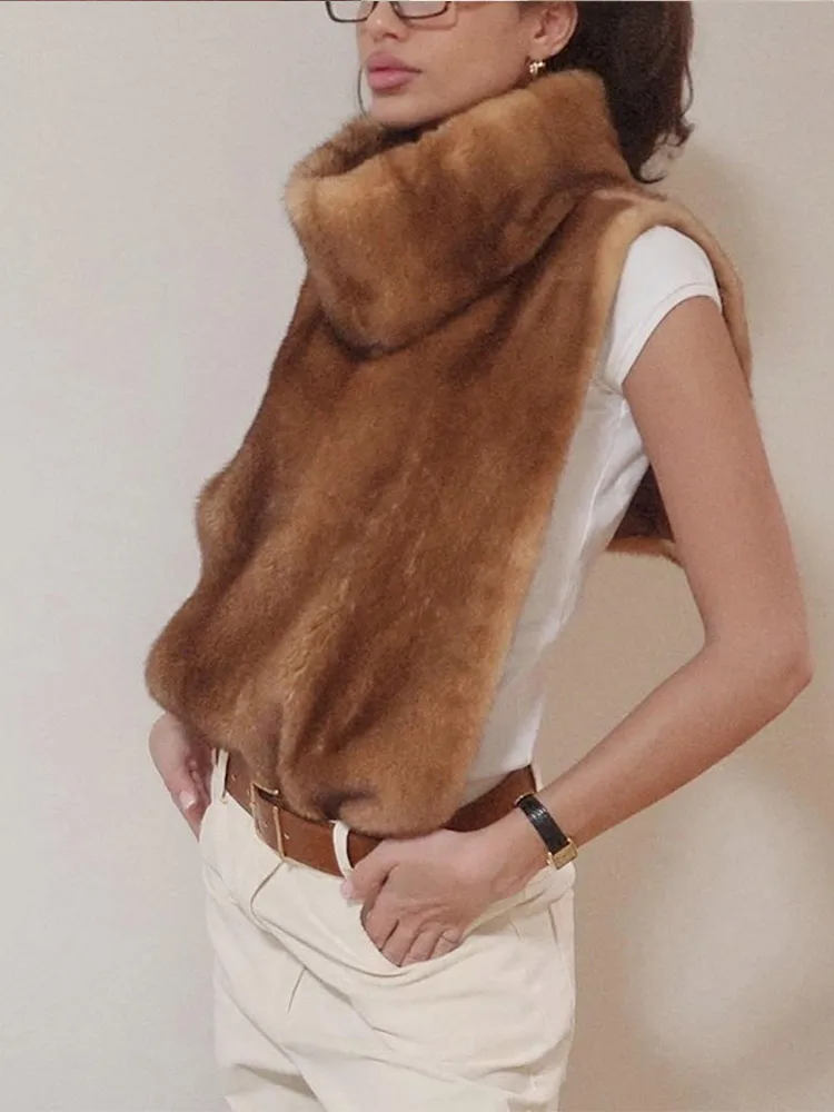 Black Faux Fur Collar Leather Jacket Elegant Lapel V-neck Waist Cinching Long-sleeved Short Coats Lady Winter Commute Coat 2026