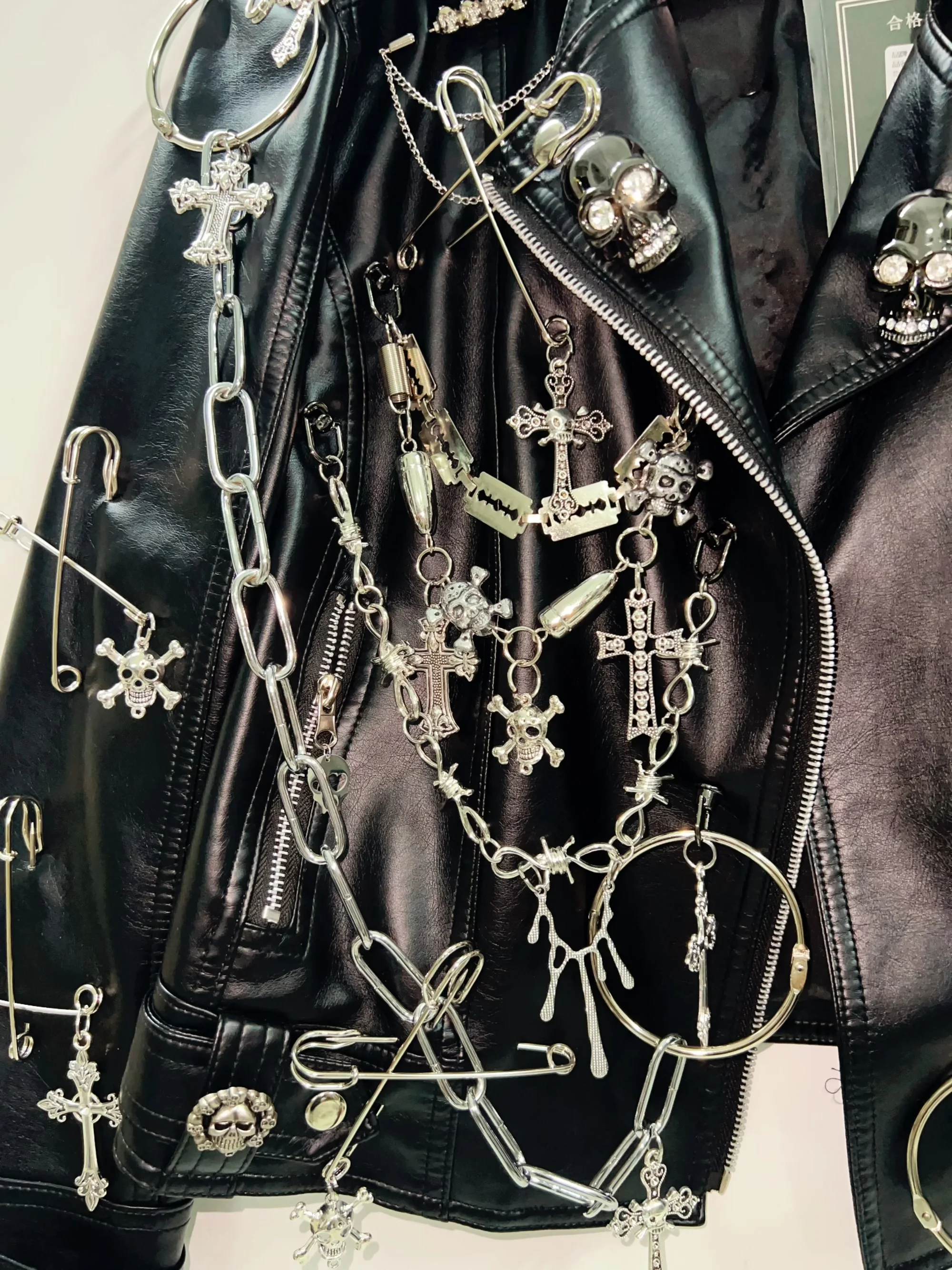 gothic clothes Gothic Jacket harajuku fashion Cross Jacket Skull Jacket vintage Jacket Punk Jacket y2k Jacket y2k fashion