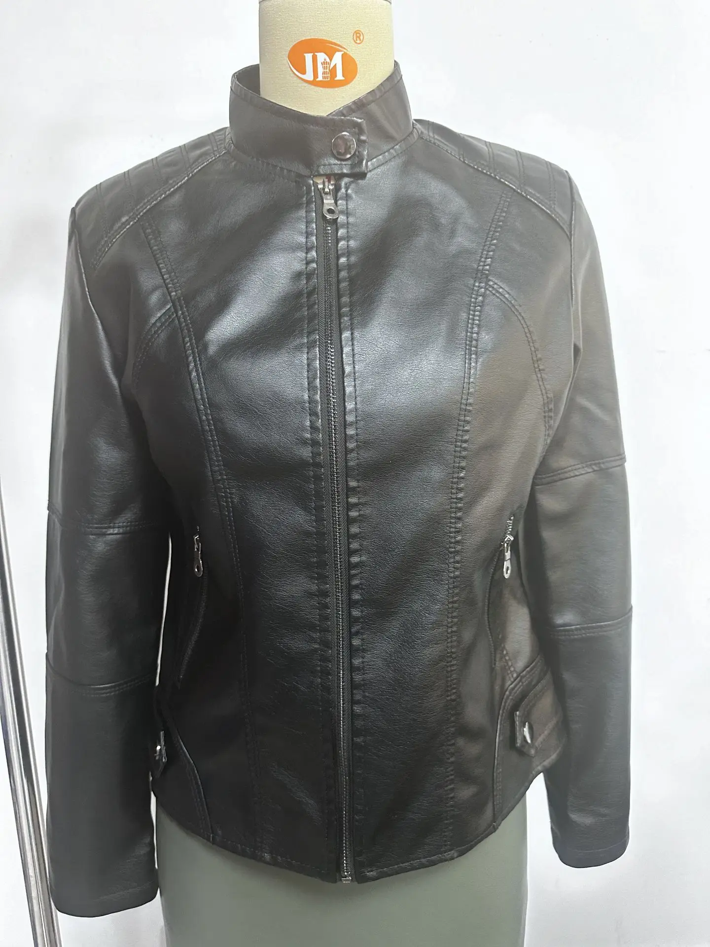 Leather Coat Spring Women Leather Jacket Slim Motorcycle Clothing Zipper Fashion Jackets and Coats Black High-Quality Clothing