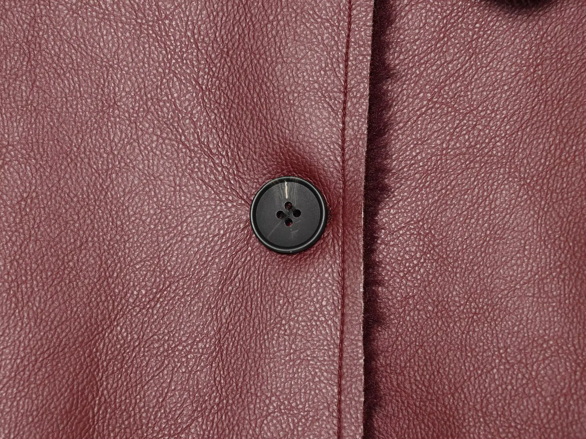 Women's Jacket 2025 Autumn/Winter New Arrivals Dark Brown Long-Sleeve Faux Leather Reversible Jacket Stylish and Unique