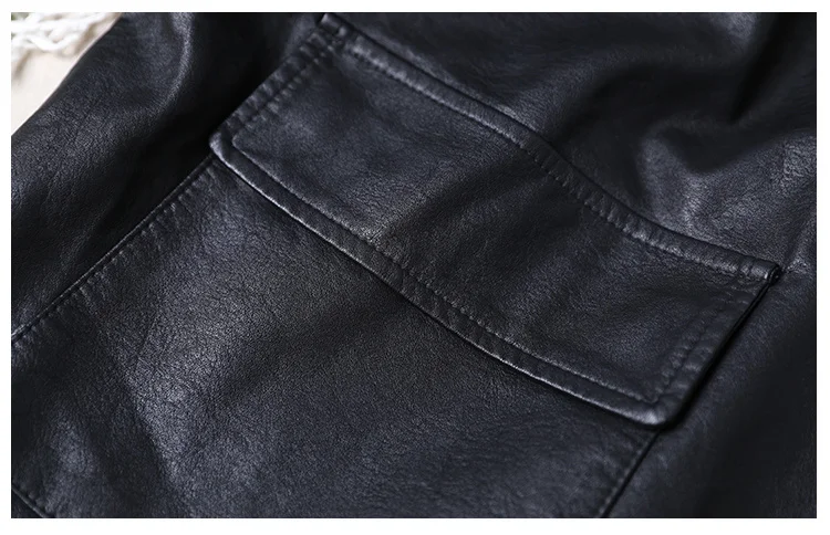 Amax luluE 2025 Autumn England Designer Womens Black Faux Leather Jackets Loose Casual Biker Coat Females Harajuku Pu Streetwear