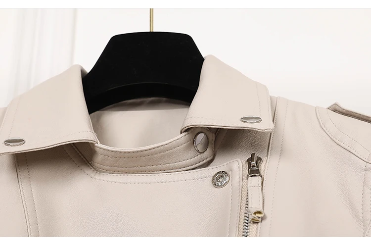 New Pink/beige/black Women's Clothing short motorcycle PU Leather Jacket Korean version of the spring and autumn jacket coats