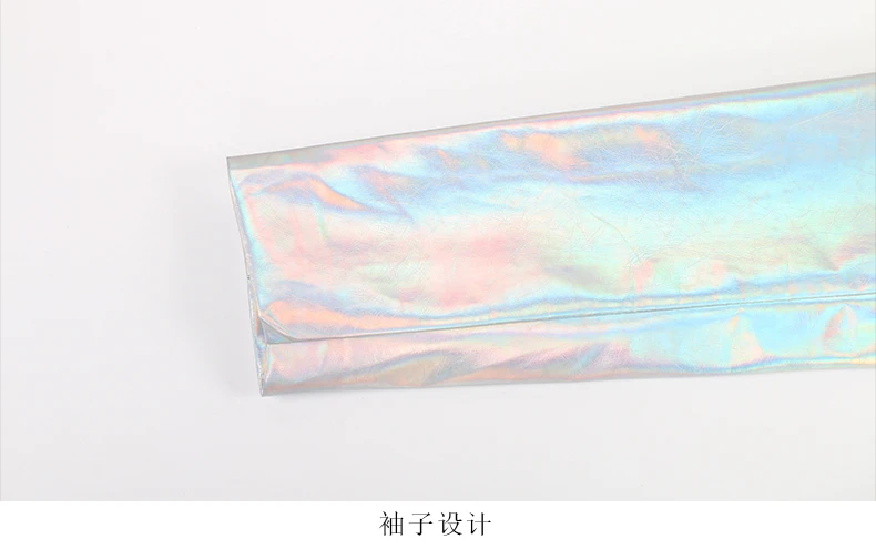 Mauroicardi Spring Long Shiny Reflective Holographic Silver Faux Leather Trench Coat for Women with Hood Zip Up Y2K Streetwear