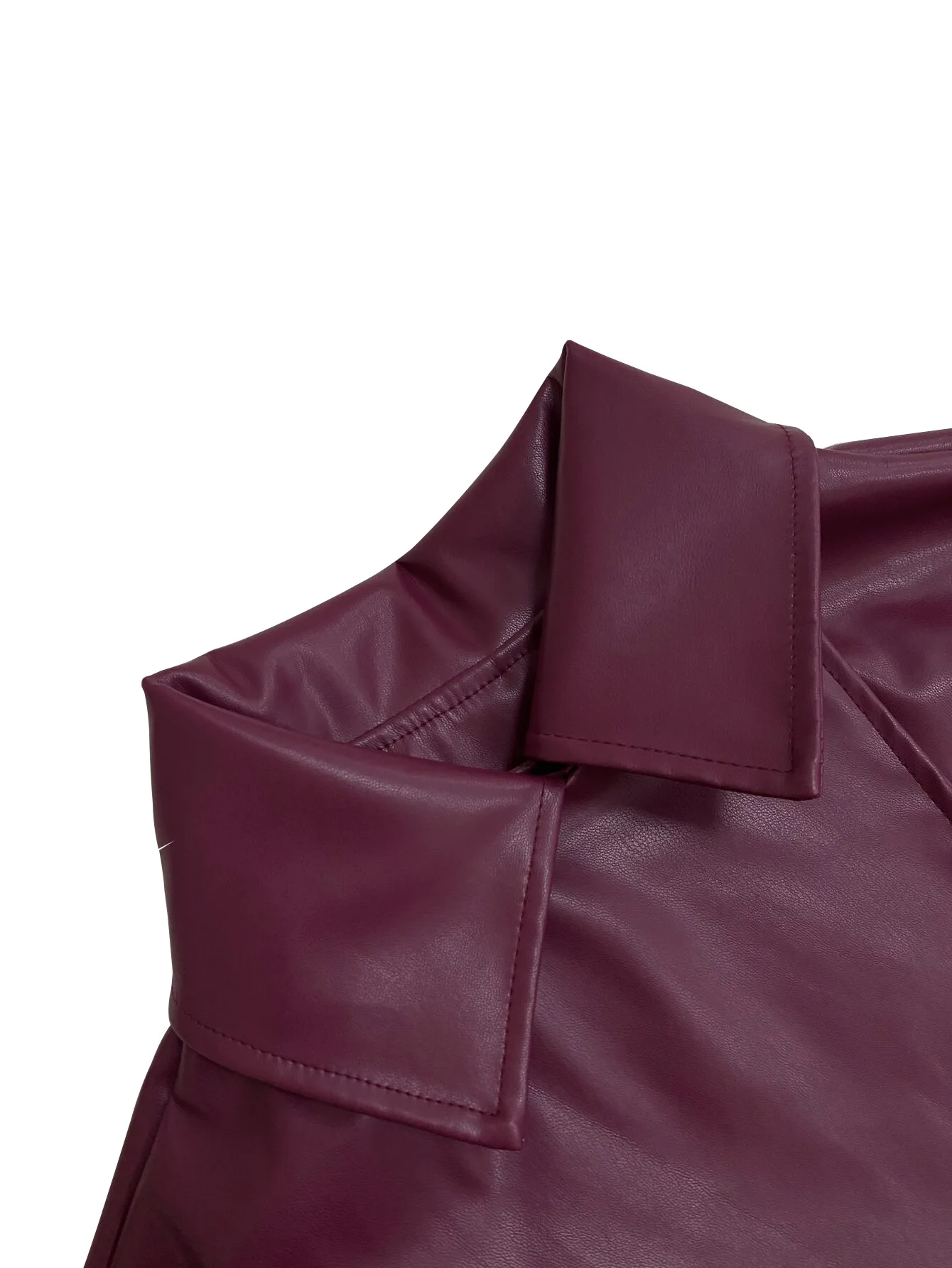 CM.YAYA Women’s Coats Thick PU Leather Long Sleeve 2024 Winter Notched Neck X-Long Trench Street Wear Fashion OL Work Outcoat