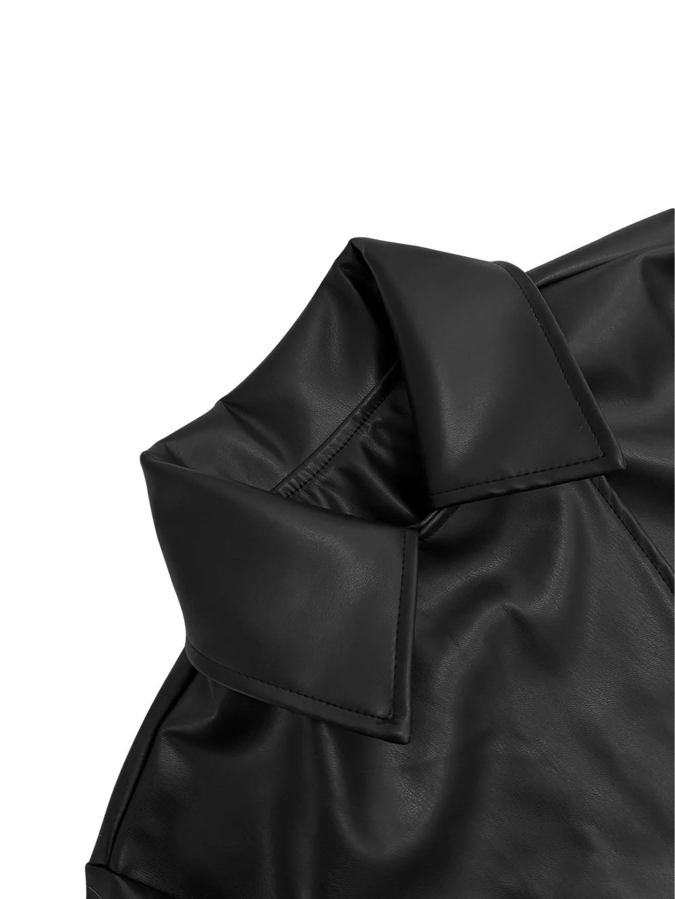 CM.YAYA Women’s Coats Thick PU Leather Long Sleeve 2024 Winter Notched Neck X-Long Trench Street Wear Fashion OL Work Outcoat