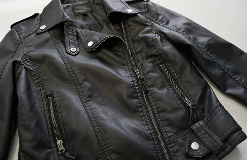Black Faux Leather Jacket Women Y2K Retro Moto Biker Windproof Pu Leather Jackets Korean Street Cropped Outerwear Woman Clothes
