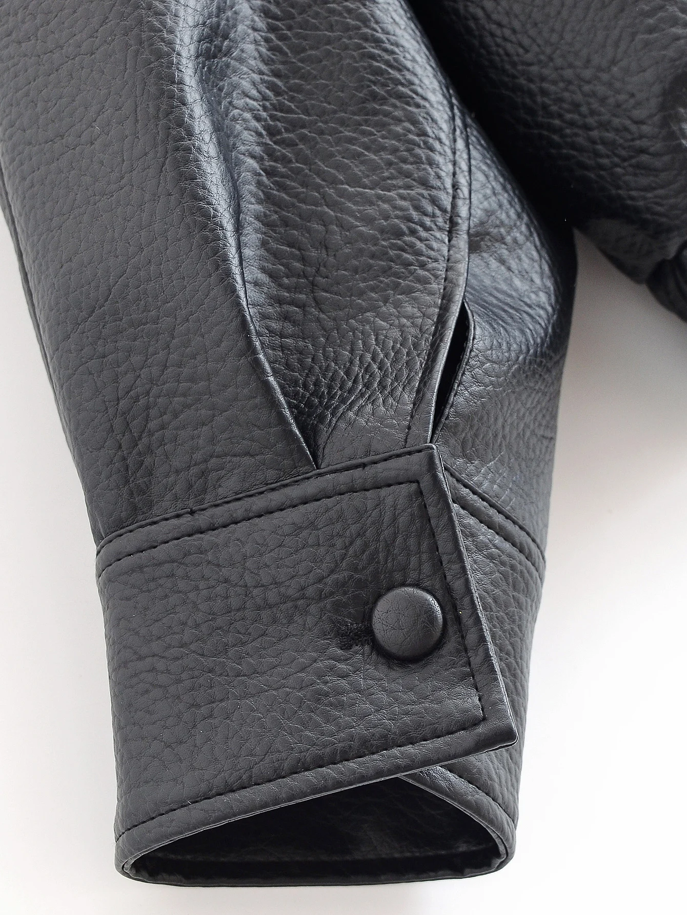 HH Autumn Faux Leather Jacket For Women Casual Solid Long Sleeve Zipper Pu Leather Coats New Fashion Female Streetwear