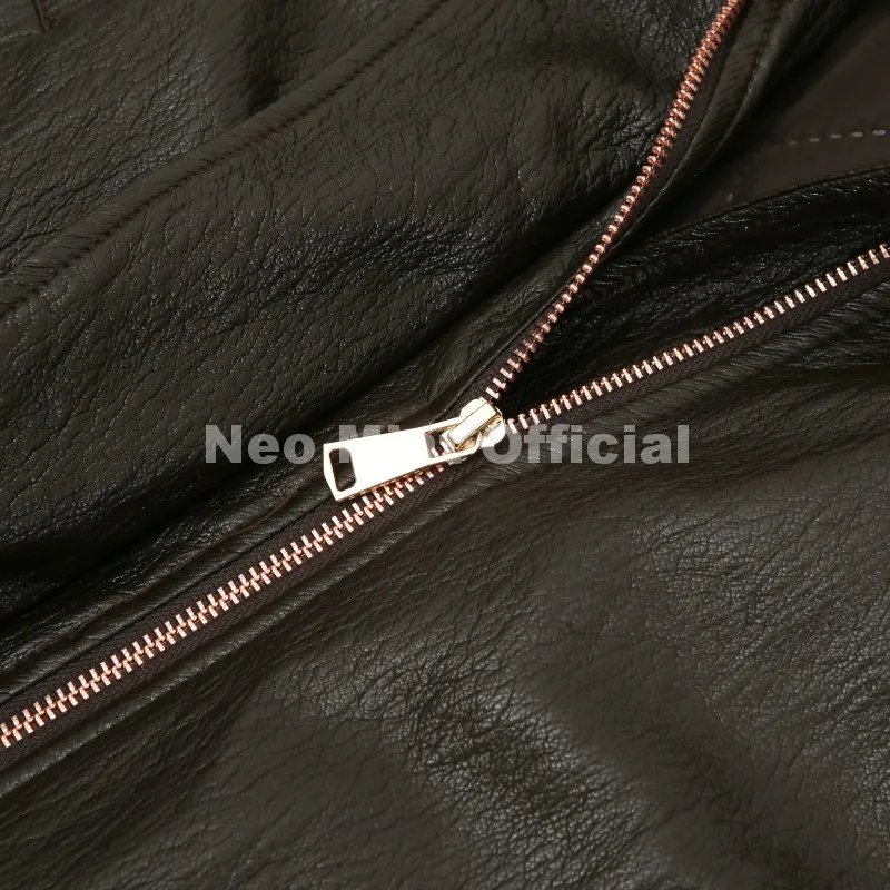 Neo Mint Exclusive Faux Raccoon Fur Collar Brown PU Leather Jacket Women 2026 Winter Warm Windproof Insulation Faux Leather Coat