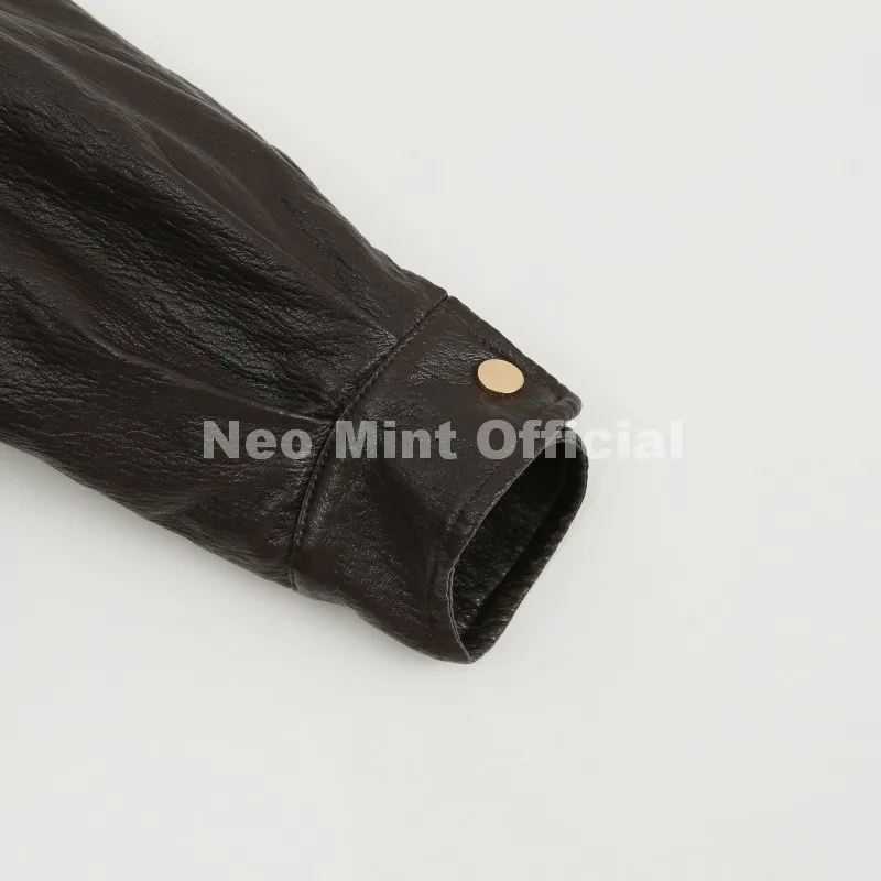 Neo Mint Exclusive Faux Raccoon Fur Collar Brown PU Leather Jacket Women 2026 Winter Warm Windproof Insulation Faux Leather Coat