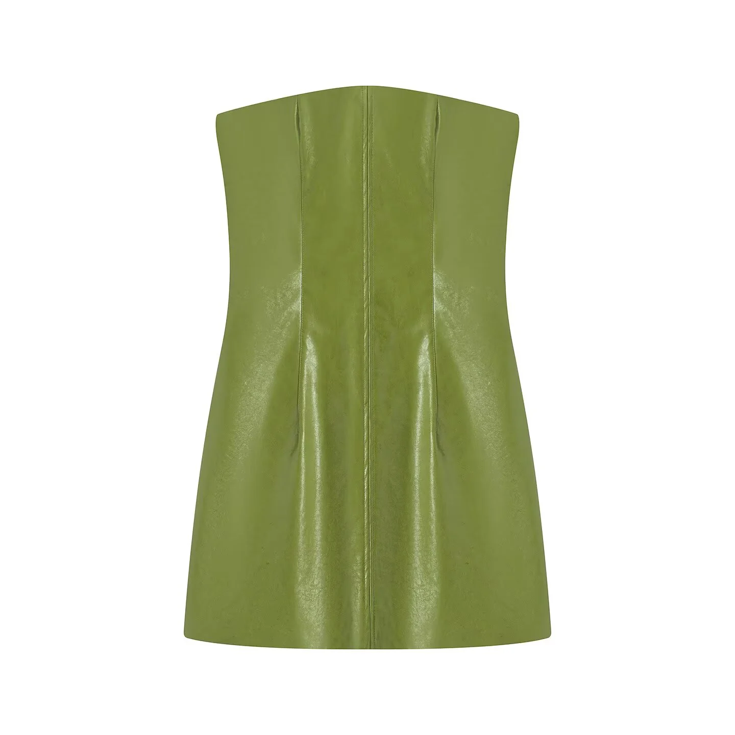 Green PU leather jacket women's autumn 2025 new item small and short motorcycle jacket top