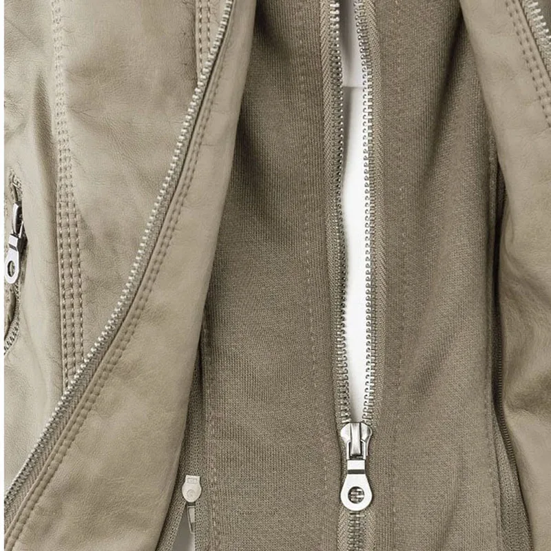 Gothic Faux Leather Jacket Women Coat 2026 Hoodies Winter Autumn Motorcycle Jacket Black Outerwear Leather PU Basic Jacket Coat