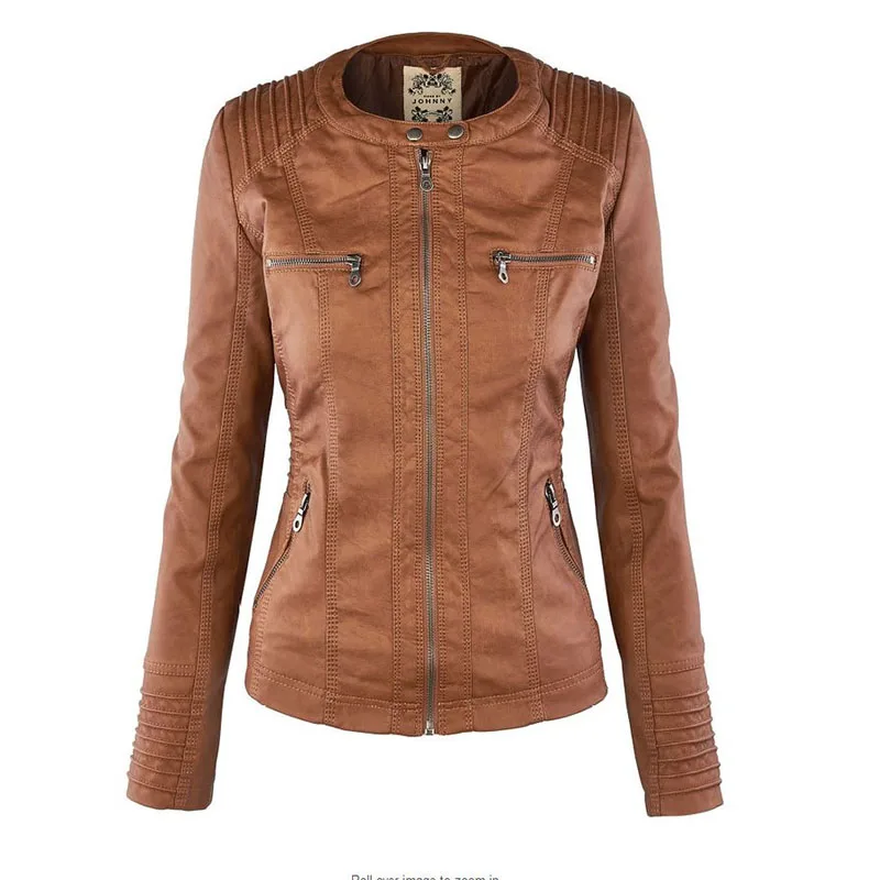 Gothic Faux Leather Jacket Women Coat 2026 Hoodies Winter Autumn Motorcycle Jacket Black Outerwear Leather PU Basic Jacket Coat