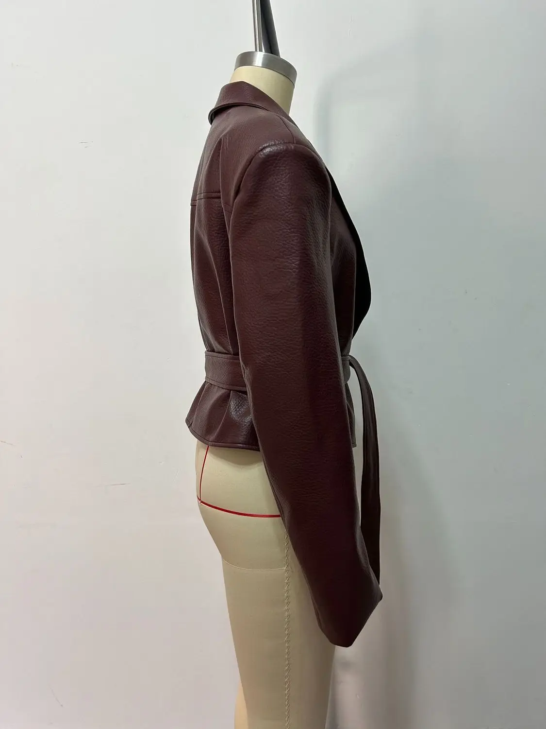 Autumn Winter Women'S Clothing Motorcycle Cool Strap Temperament Leather Jacket 2025 New Women With Belt Biker Jacket Women Coat
