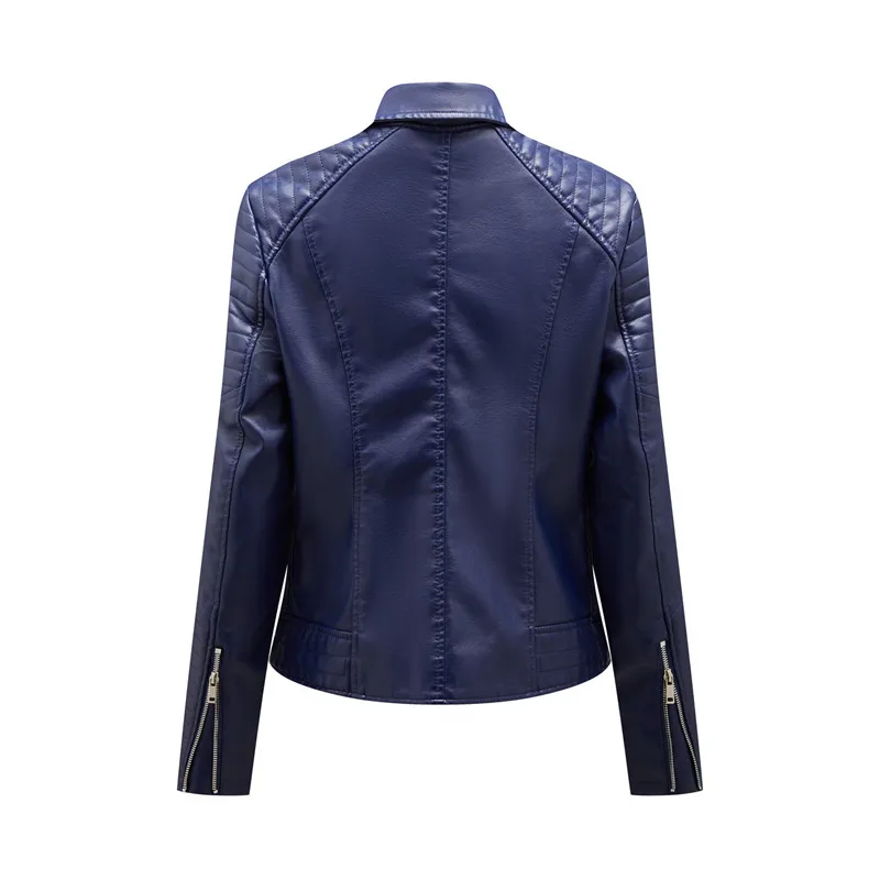 2026 New Fashion Women Faux Leather Jacket, Spring Autumn Zipper Casual Pu Coat, Female Biker Outerwear Ladies Clothes S-XXXL