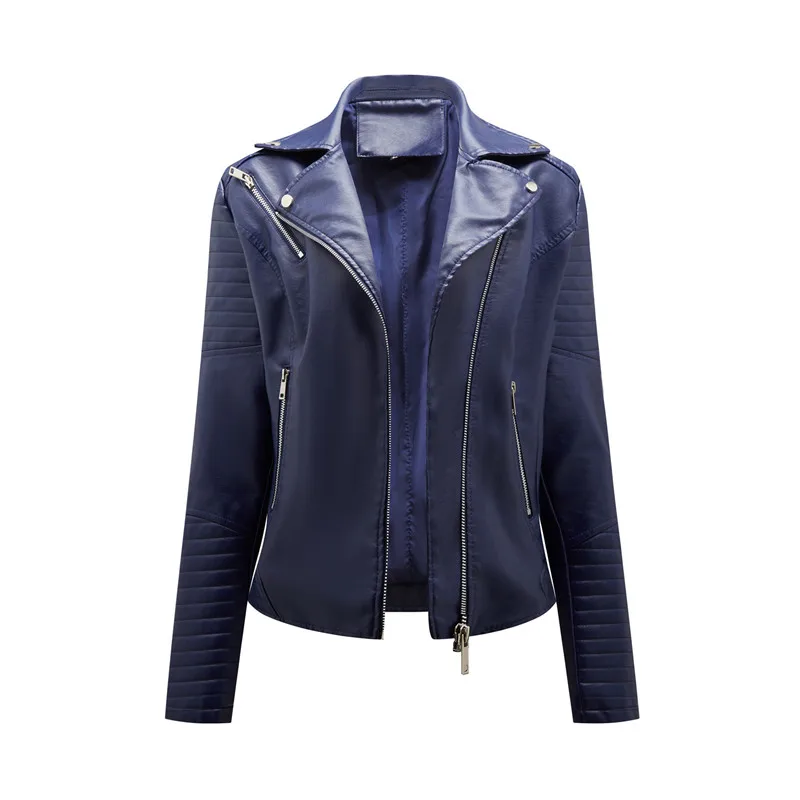 2026 New Fashion Women Faux Leather Jacket, Spring Autumn Zipper Casual Pu Coat, Female Biker Outerwear Ladies Clothes S-XXXL