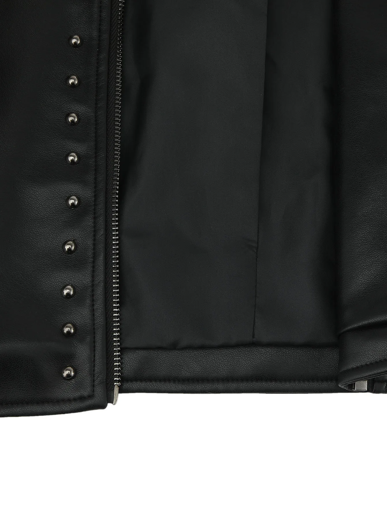 Autumn and Winter Women's short Black tops Popular PU Slim Fit Lapel Motorcycle Jacket Punk Rock Short Zippered Leather Jacket