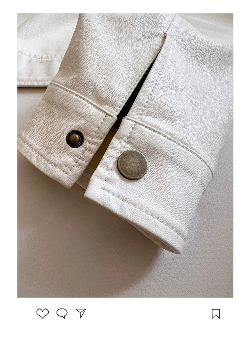 2025 Women Pu Leather Jacket Women Autumn Fashion Short Casual All-match Leather Tops Female Korean Loose Leather Lady Outerwear