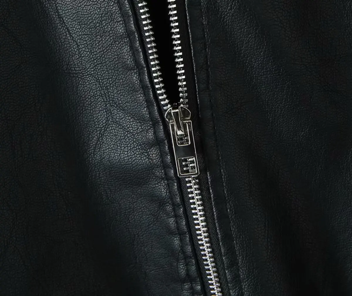 2026 Fashion Streetwear Women Retro Loose Black PU Faux Leather Jacket Spring Autumn Lady Vintage Zipper Coat Moto Biker Outwear