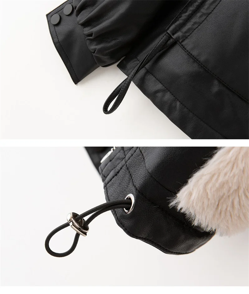 2026 Winter Leather Jacket Women Add-velvet Thicken Warm Coats Loose Hooded Short Jackets Streetwear Windproof Leather Outerwear