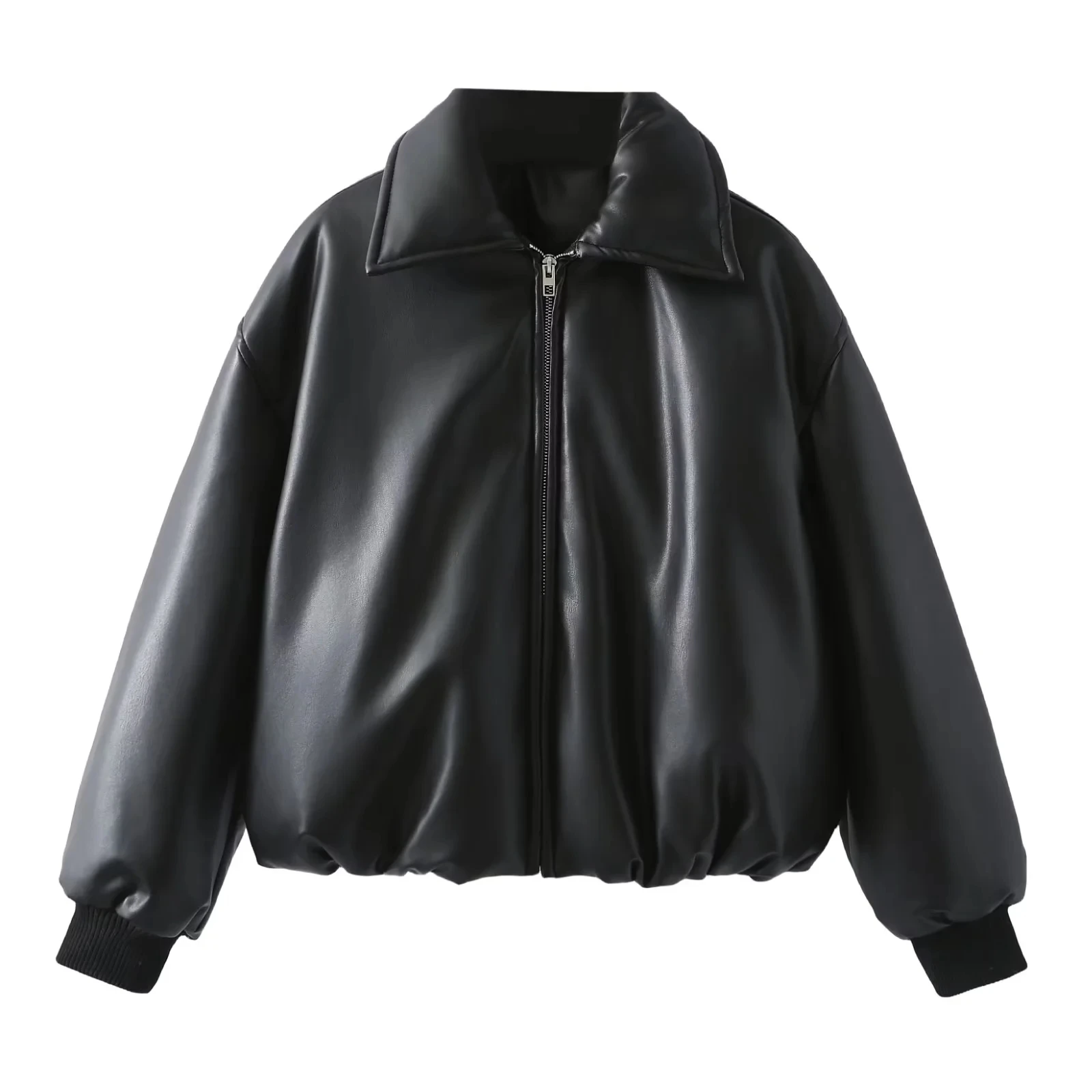 Women's Leather Jackets Coat Winters Outwear Solid Streetwear Warm Thick Long Sleeve Jaqueta De Couro Preta Jacket Women insz