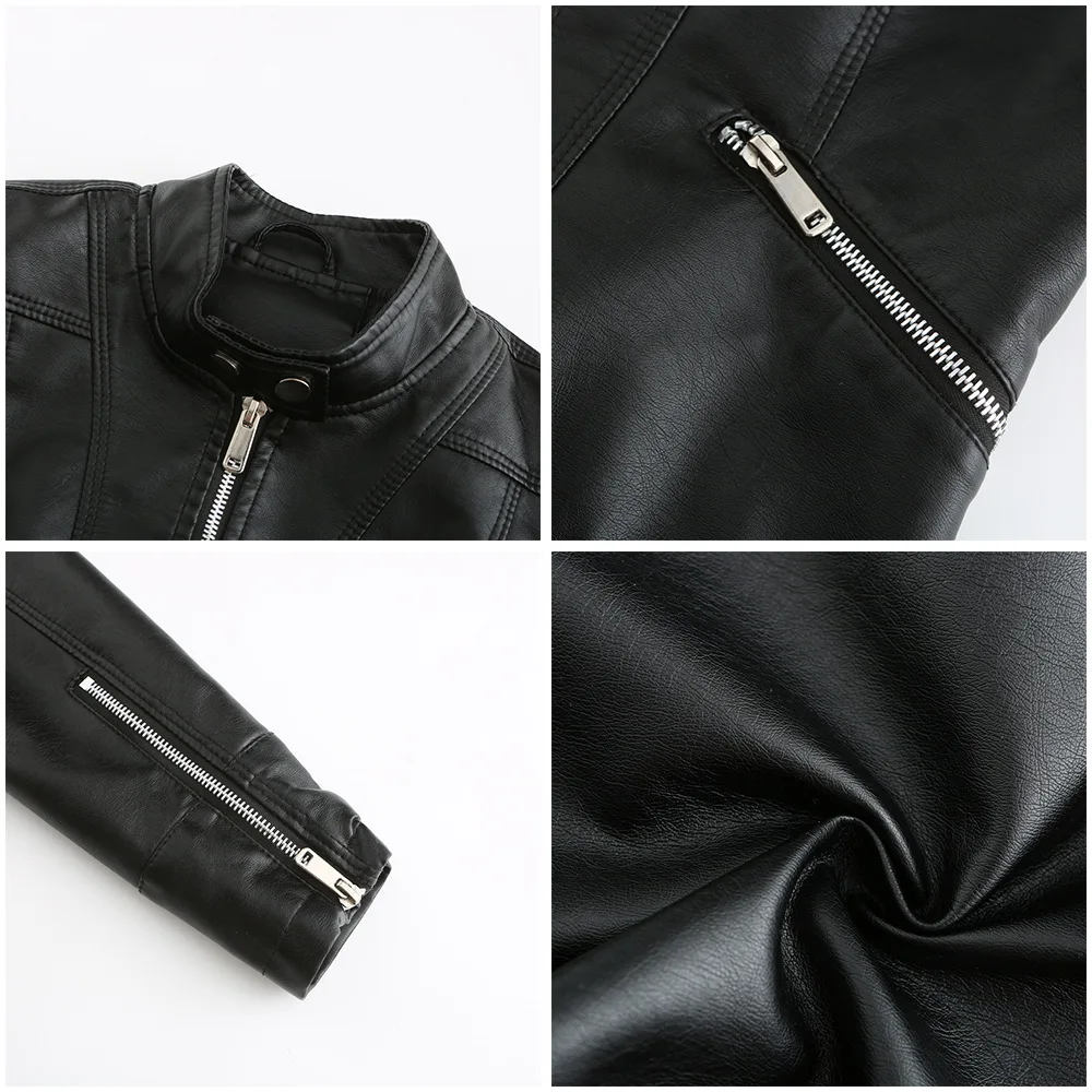 Faux Leather Jacket Woman 2026 New Spring Autumn Coat Women Outerwears Black Red Coffee Brown Purple Chaqueta Mujer 3xl XXXL 2xl