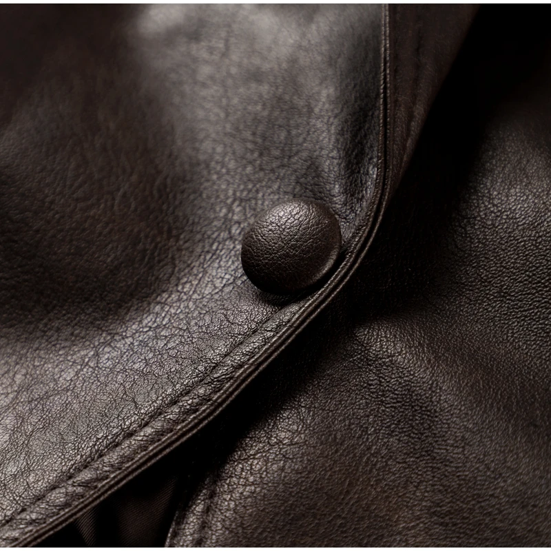 Faux Leather Brown Women Jackets Belt Lace Up Lapel Female Coat 2026 Autumn Vintage Casual Spring Long Sleeve Lady Outwear