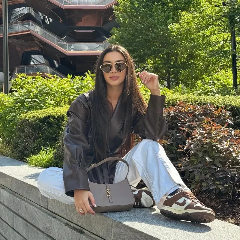 Faux Leather Brown Women Jackets Belt Lace Up Lapel Female Coat 2026 Autumn Vintage Casual Spring Long Sleeve Lady Outwear