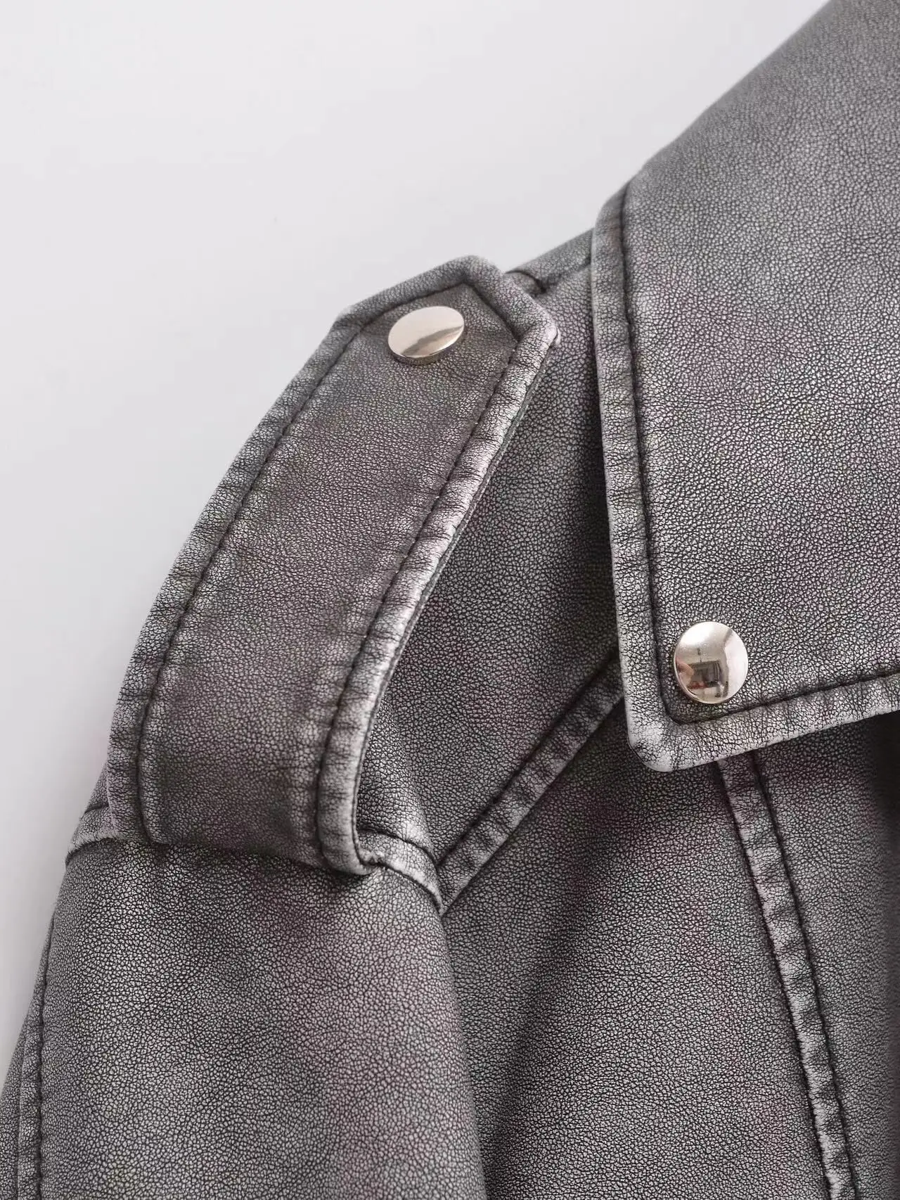Brand Coat Women Faux PU Leather Jacket High Street Motorcycle Coat Casual Lady Lapel Zipper Short Leather Jacket
