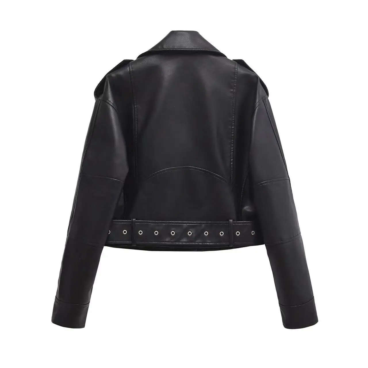 Brand Coat Women Faux PU Leather Jacket High Street Motorcycle Coat Casual Lady Lapel Zipper Short Leather Jacket