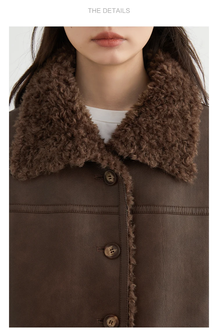 CHIC VEN Women Faux Leather Jacket Coat Loose Casual Reversible Mid Length PU Overcoat Retro Ladies Outerwear Autumn Winter 2025