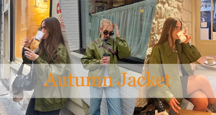 Suninheart Autumn and Winter Faux Leather Jackets for Women 2025 Dropped Shoulder Oversized Jacket Coat Belted Corset Jacket