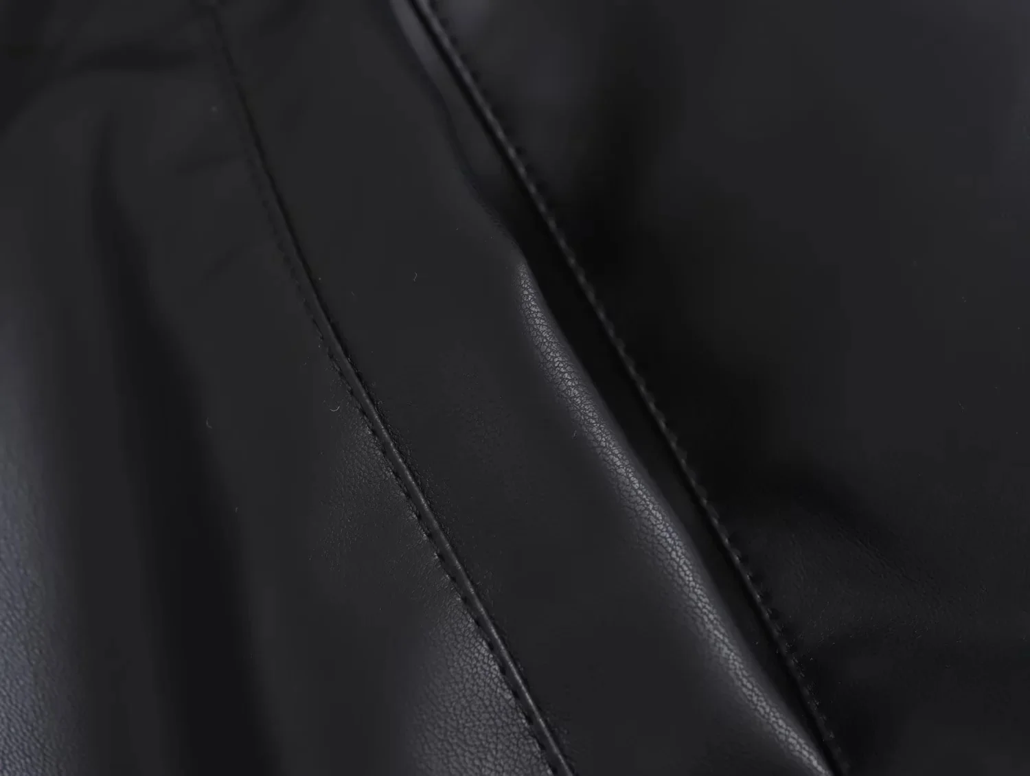 KONDALA 2026 Spring Summer Brown Business Casual Faux Leather Women Jackets Chic Valentine‘s Day Spliced Zipper Ladies Jackets