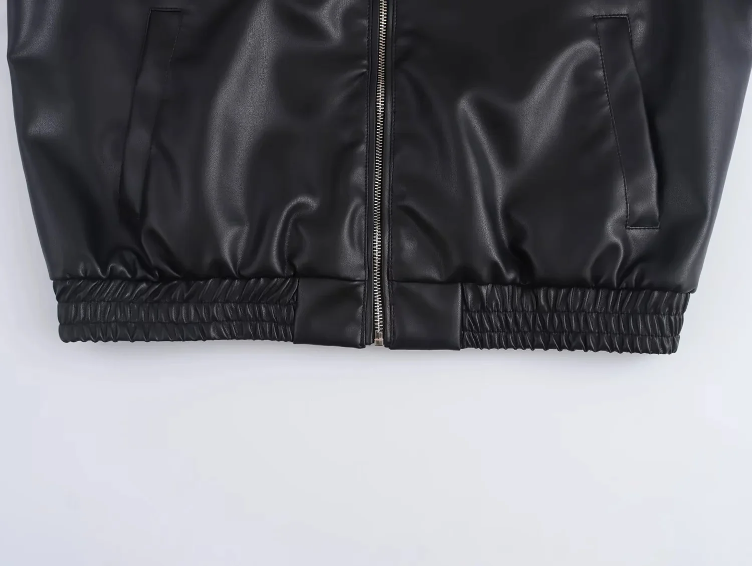 KONDALA 2026 Spring Summer Brown Business Casual Faux Leather Women Jackets Chic Valentine‘s Day Spliced Zipper Ladies Jackets