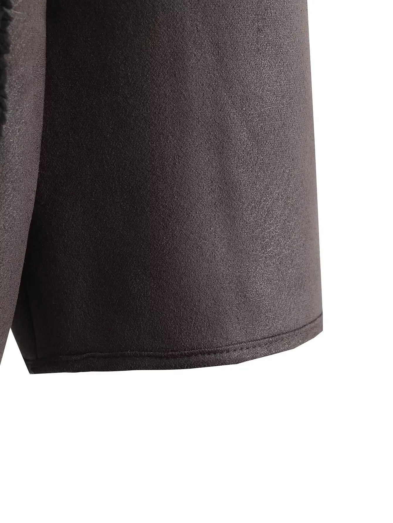 2023 Winter Women Warm Jacket Vintage Casual Solid Faux Leather Long Sleeve Coat Female Windbreaker Outwear Lapel Tops