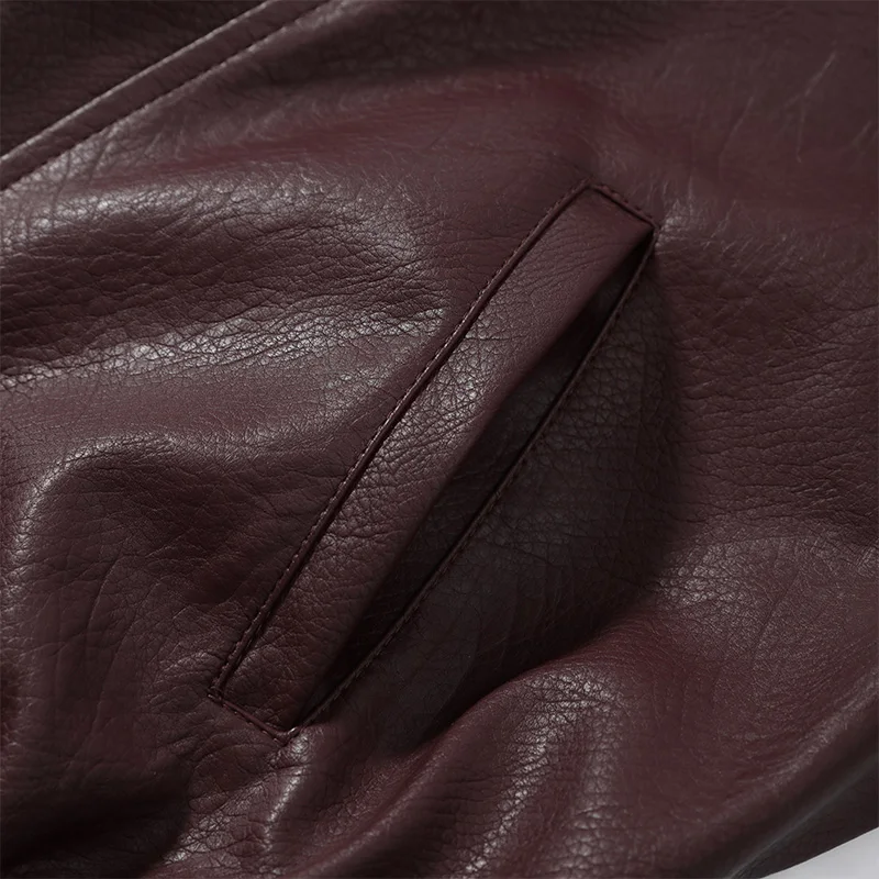 Black Asymmetry Buttons Leather Jackets Women Lapel Long Sleeve Warm Street Jacket 2025 Autumn Winter Lady Thick Outwear New